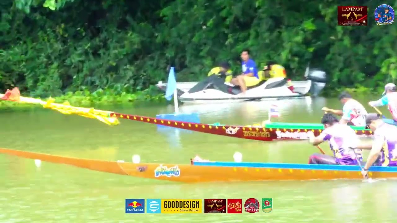 TB 🏆 55 ฝีพาย 🚩 ศรีเมืองเก่า ปะทะ พรพระแก้ว Joe Design #Thailongboat #ไทยลองโบท #Gooddesign #กระทิงแดง